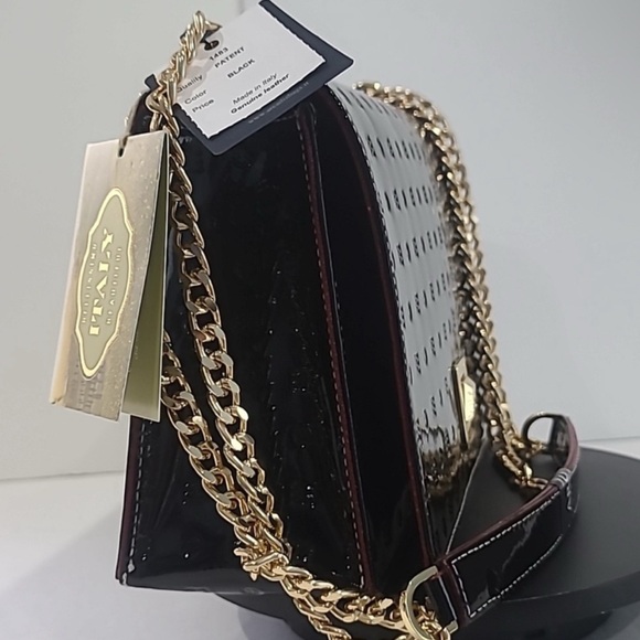 Arcadia Luxury Black and Gold Designer Shoulder or Crossbody Bag - Picture 7 of 13